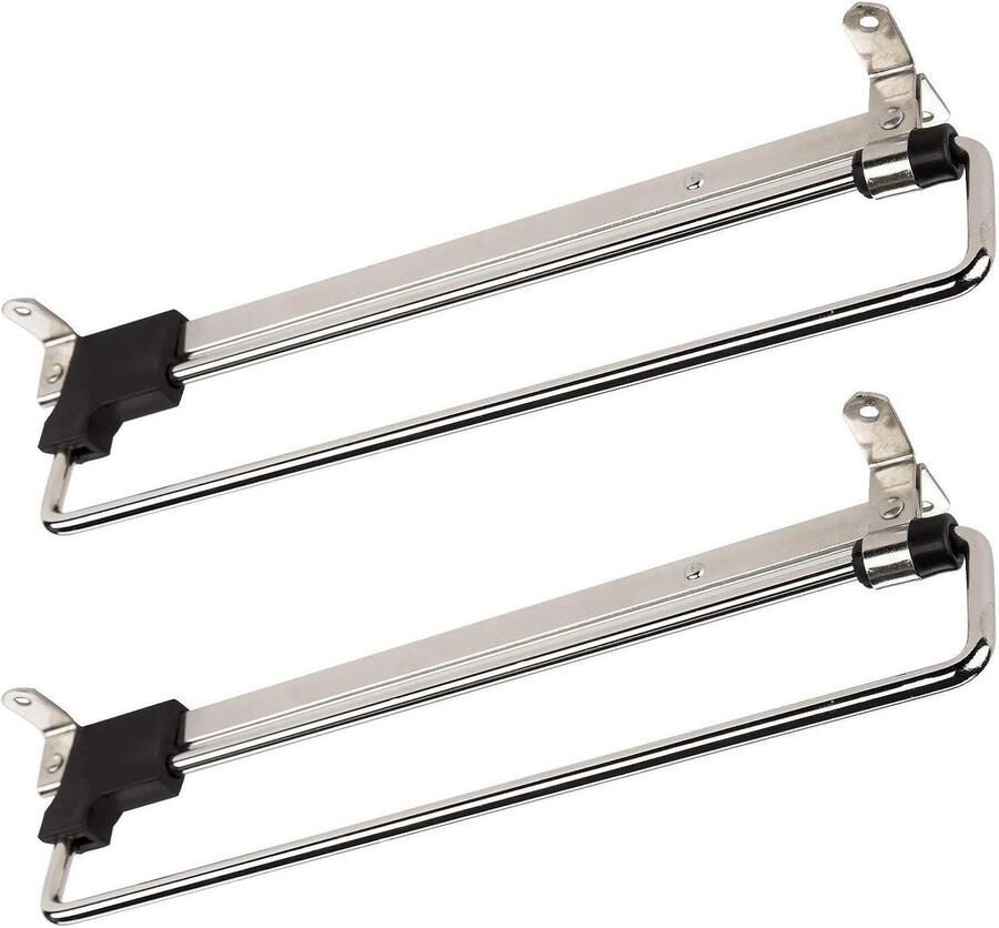 2 x uitschuifbaar kledinghangerrek Telescopisch kledingrek uittrekbaar 300 mm Intrekbare kledinghanger rek Kledinghangerhouder uittrekbare kledingstang Kleerhanger voor alle soorten huishoudelijke kasten