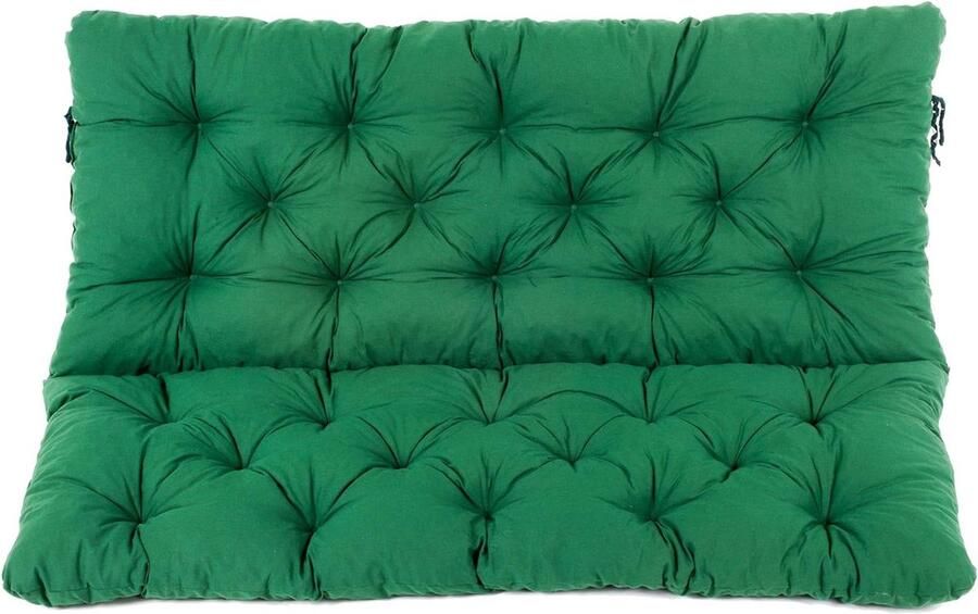 2-zits bank zitkussen en rugkussens Hanko groen ca. 120 x 98 x 8 cm bankkussen van Ambientehome