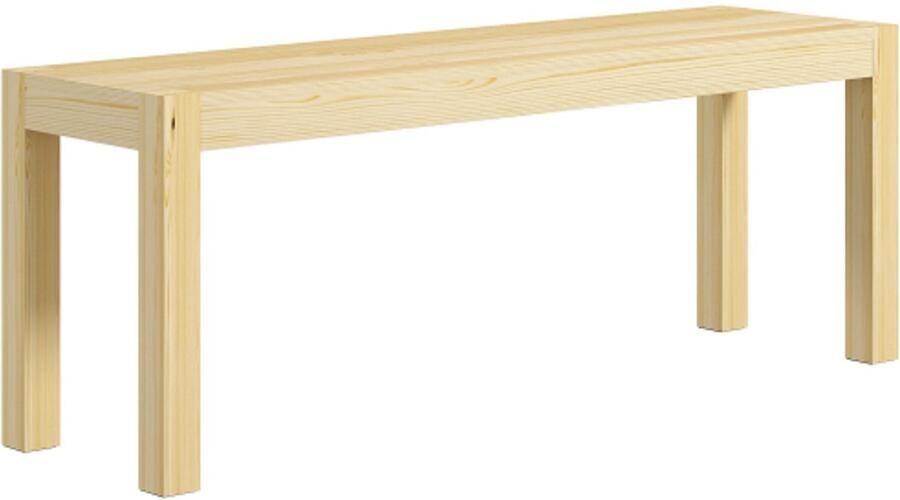 2-zits houten bank eetbank in landelijke stijl keukenbank voor de woonkamer tot 240 kg grenenhout naturel 120x33x45cm