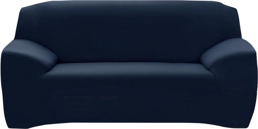 2 zits stretch bankhoes antislip vlekbestendig 1 stuk marineblauw polyester