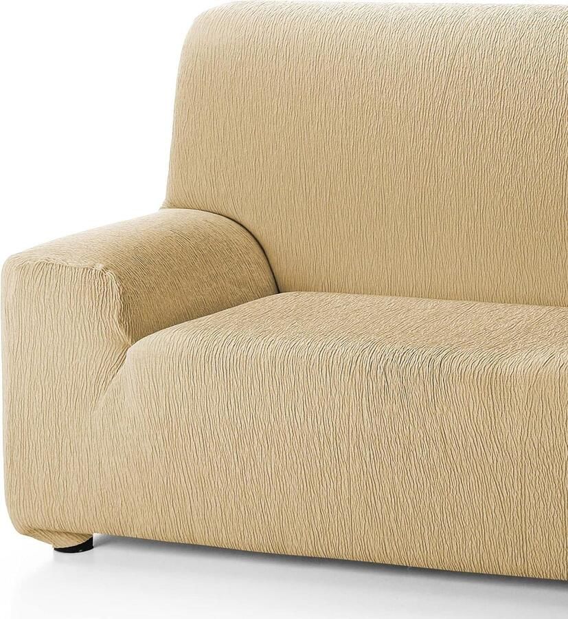 2-zits stretch bankhoes beige stof 120-170 cm