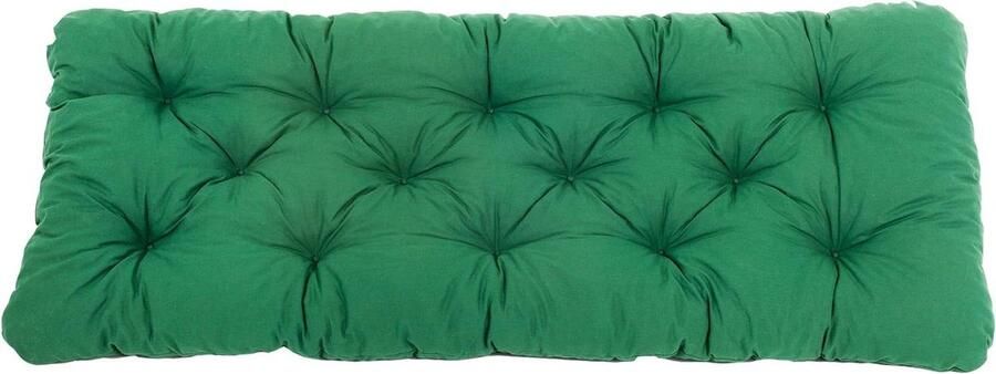 120 x 50 x 8 cm EVJE 2-zitsbank zacht zitkussen katoen kussen groen comfortabel en weerbestendig