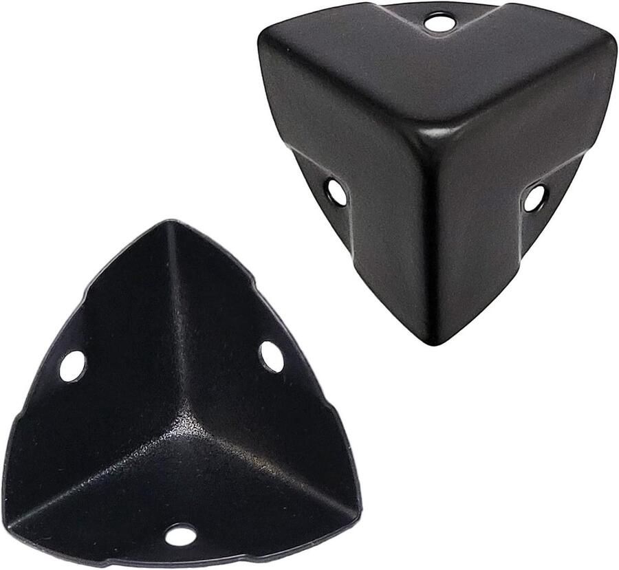 20-delige hoekbrace set voor het beschermen van hoeken van kisten en flightcases zwart