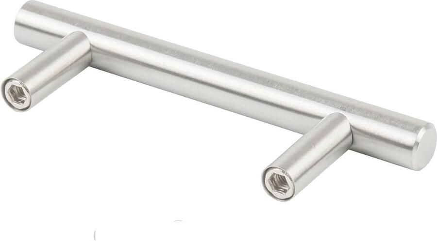 20-delige set Roestvrijstalen T-bar Handgrepen voor Kastdeuren en Lades 100 mm Breed 64 mm Centra- Duurzame Roestvrijstalen Handgrepen voor Kasten en Lades Set van 20 Stuks