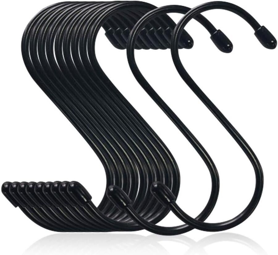 20 Pack S-vormige Haken voor Keuken Badkamer en Office Ideaal voor Pannen Planten Tassen en Meer