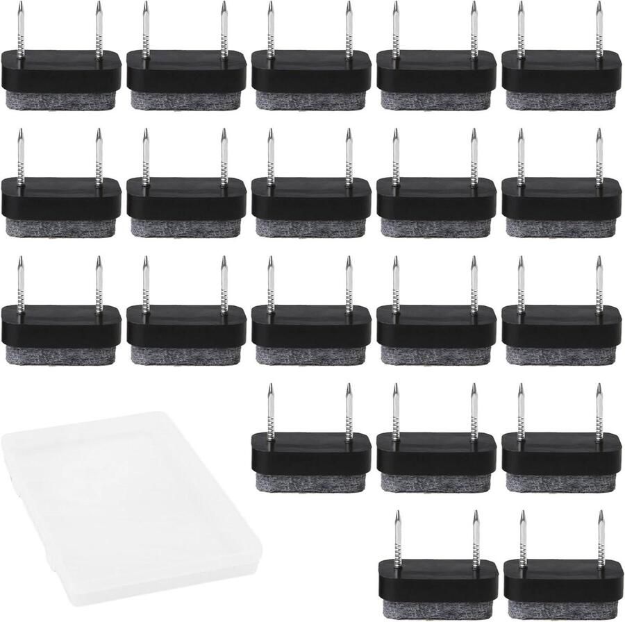 20 Pcs Square Felt Chair Caps with Self Adhesive Furniture Glides for Chair Legs