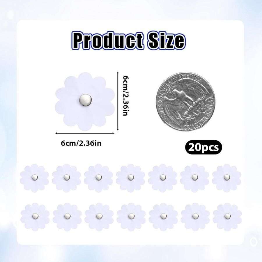20 Pieces Duvet Covers Press Studs Bed Holders Cover Buttons to Prevent Slipping in Duvet Cover White Bed Clips Suitable for Sheets of All Thicknesses by JIEYAO