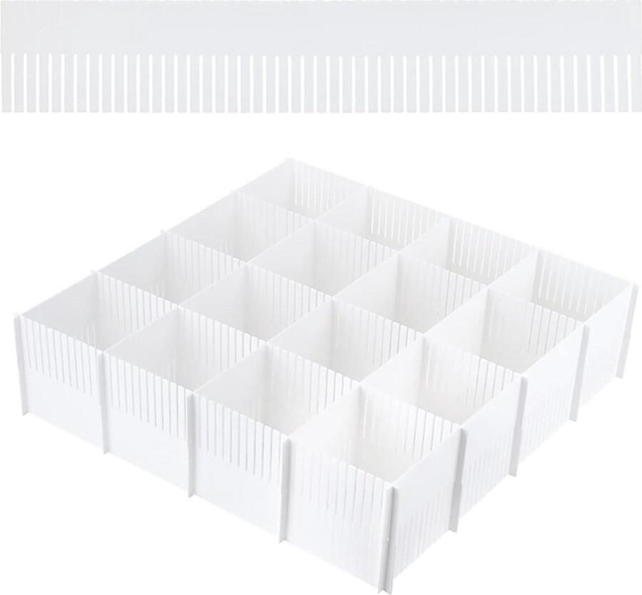 20 STKS DIY Plastic Grid Lade Verdelers Grote Verstelbare Lade Opslag Organizer (38 cmx7 cm)