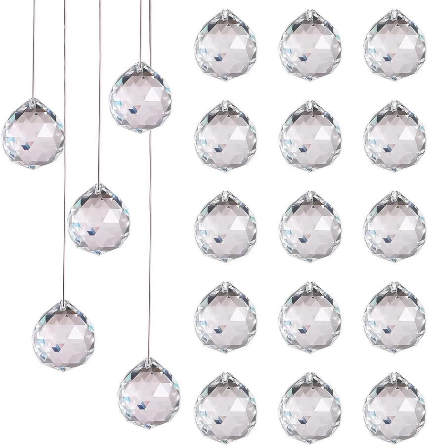 20 Stukken Kristallen Glas Voor Het Hangen Zonnevanger Ambachten Raamdecoratie Chandelier Craft Set Voor Kroonluchters