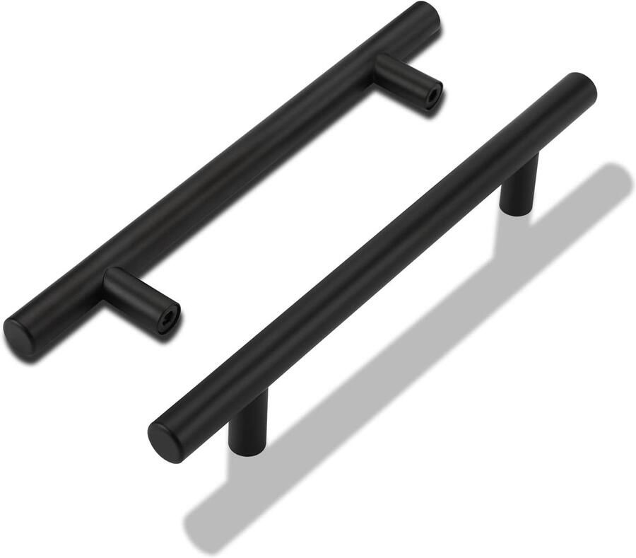 20 stuks 160 mm zwarte keukenkastgrepen roestvrijstalen ladegrepen voor kledingkasten badkamers kasten modern design