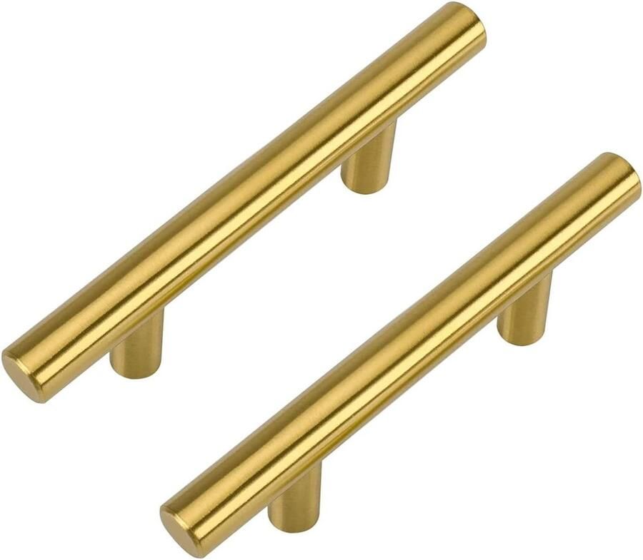 20 stuks 96 mm gouden keukenkastgrepen roestvrijstalen ladegrepen voor kledingkasten badkamer modern design