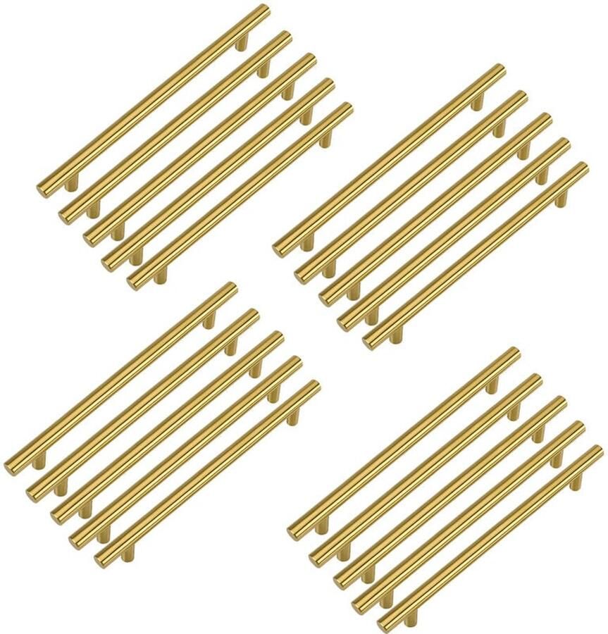 20 stuks gouden meubelgrepen keukenkastgrepen 128 mm messing handgreep messing ladegreep roestvrijstalen keukengreep