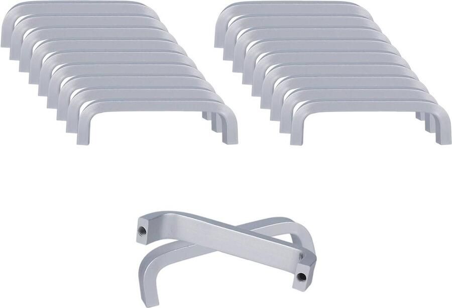 20 Stuks Handgrepen van Aluminiumlegering voor Badkamer en Keuken Geschikt voor Dressoir en Meubelen Gatafstand 64MM