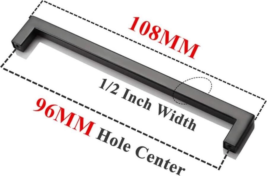 20 stuks kastgrepen meubelgrepen roestvrij staal zwart deurgrepen ladegrepen keukengrepen moderne kastgrepen grepen voor keukenkasten zwart