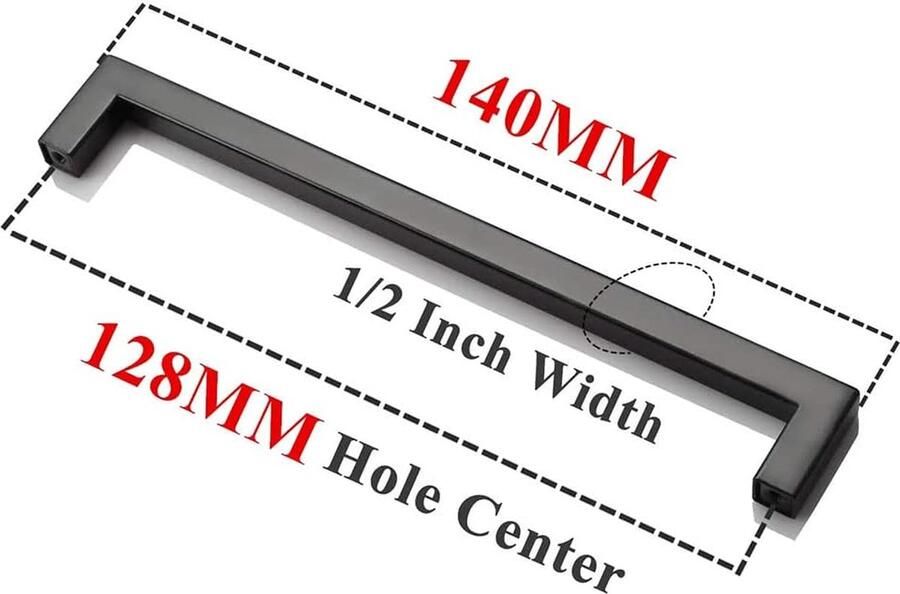 20 stuks kastgrepen zwart meubelgrepen roestvrij staal zwart deurgrepen ladegrepen keukengrepen moderne kastgrepen handgrepen voor keukenkasten