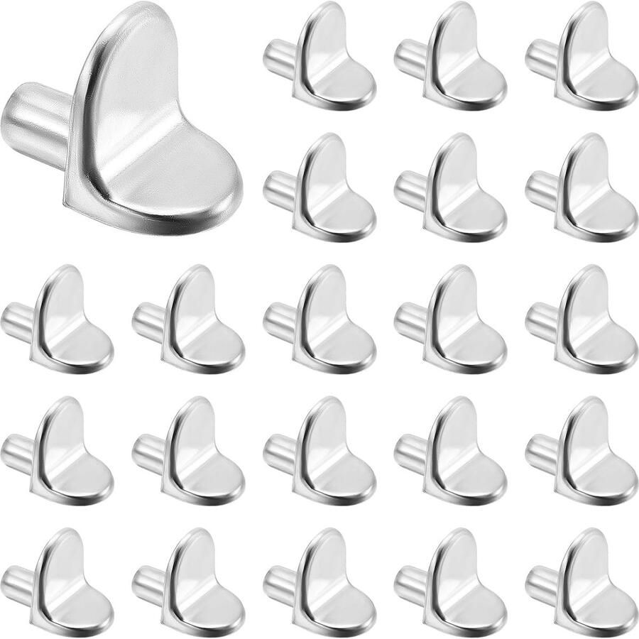 20 stuks planksteunharingen zwaar belastbare L-vormige metalen planksteunharingen metalen plankpennen plankspelden 5 mm voor keukenkast boekenkast kast houten glazen planken