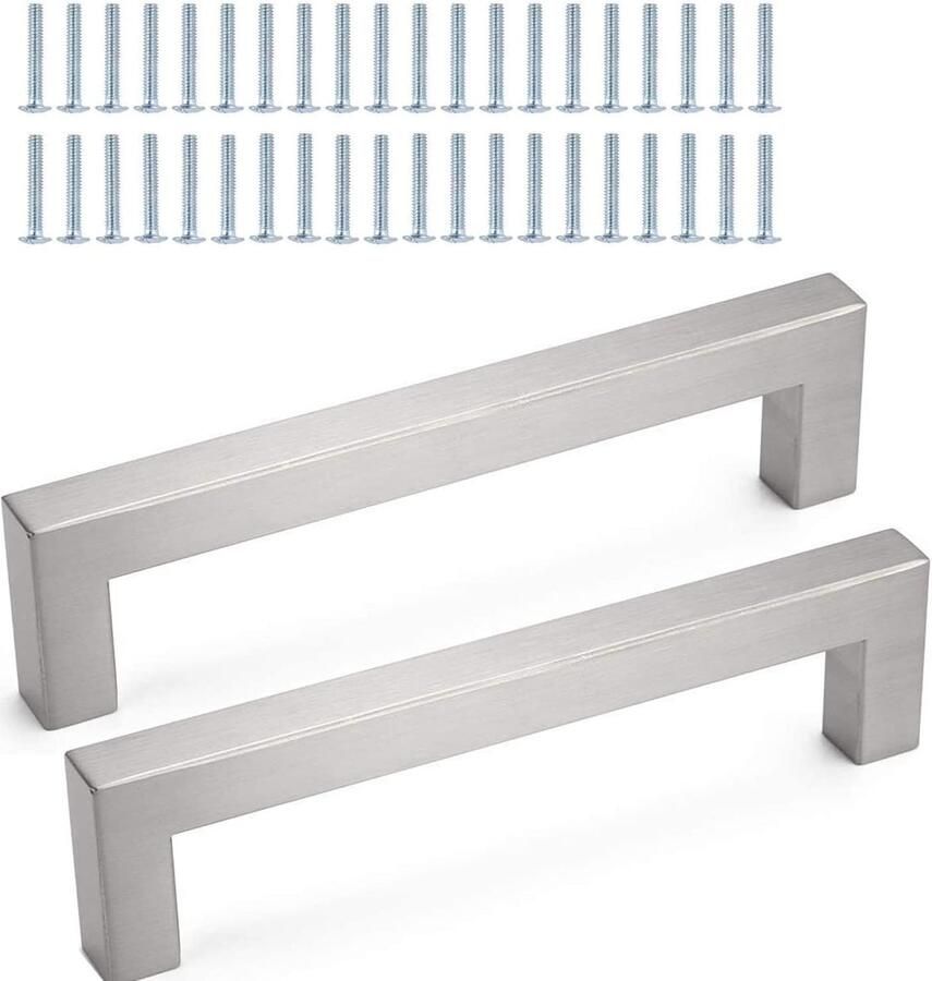 20 Stuks Roestvrij Stalen Kastgrepen Moderne Meubelgrepen voor Keukenkasten en Laden