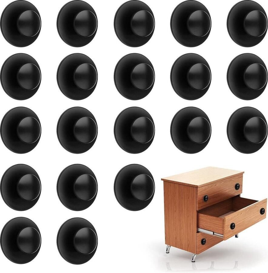 20 Stuks Zelfklevende Kastknoppen Mini Handgreep voor Eenvoudige Deuroepening Geschikt voor Glad en Schoon Oppervlak Makkelijk te Installeren Versterkt Design