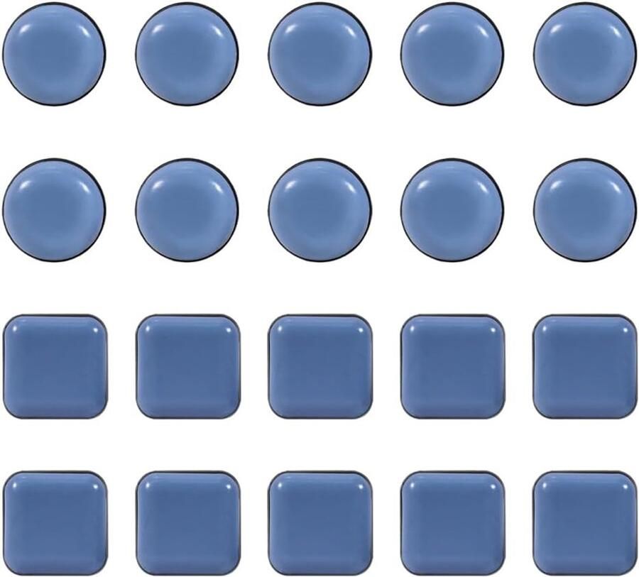 20 stuks zelfklevende meubelschuifregelaars ronde vorm zelfklevende stoelpootglijders vloerbeschermers voor tapijt en harde houten vloeren