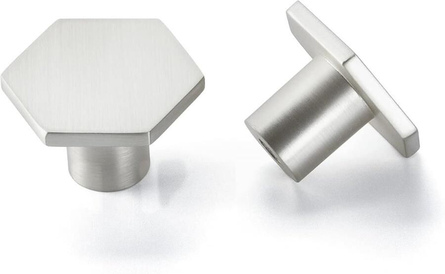 20 stuks zilveren keukenkastknoppen geborstelde nikkel ladegrepen voor kledingkast modern kastontwerp