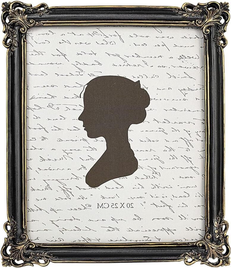 20 x 255 cm luxe antieke fotolijst met glazen voorkant vintage fotodisplay wandkleed op tafel cadeau-ideeën zwart en goud