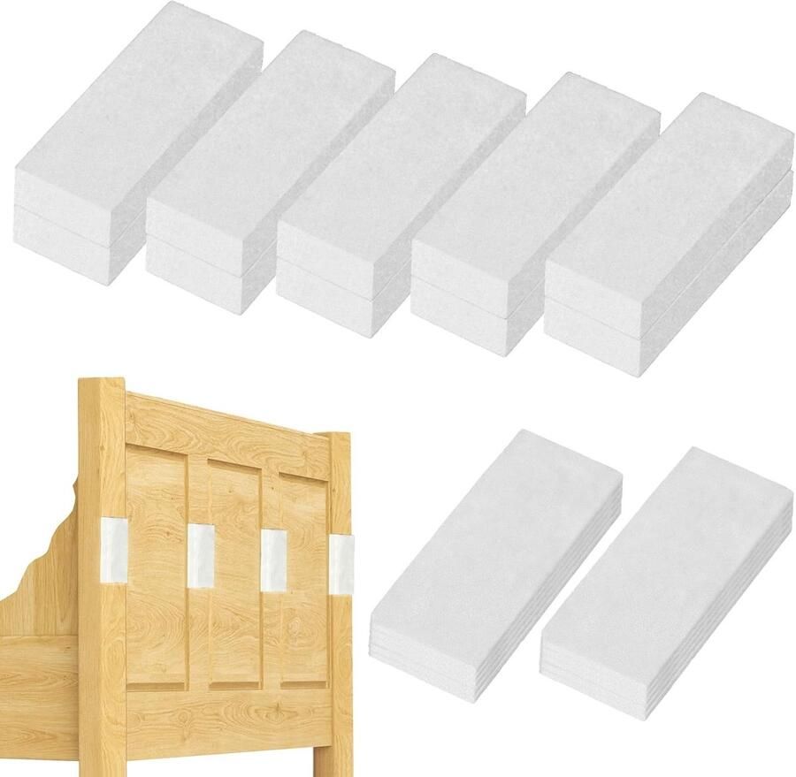20Pcs Headboard Bumper Pads EVA Foam Bed Wall Bumper Anti-Vibration Sofa Stoppers Wall Protector voor Meubels (10 Stukken 2cm en 10 Stukken 0.3cm)