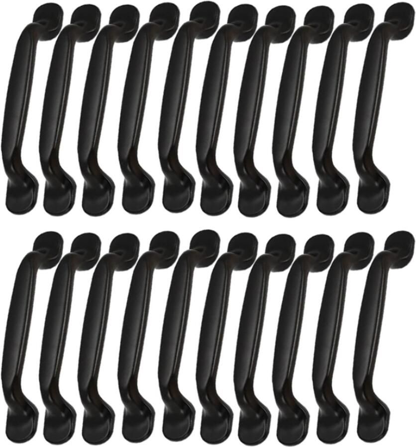 20x Handgreep 96 mm Hartafstand Handvat voor Kast Keukenkast Lade Of Deurtje Handgrepen keukenkastjes Handgrepen voor deurtjes Handgrepen Kast Zwart