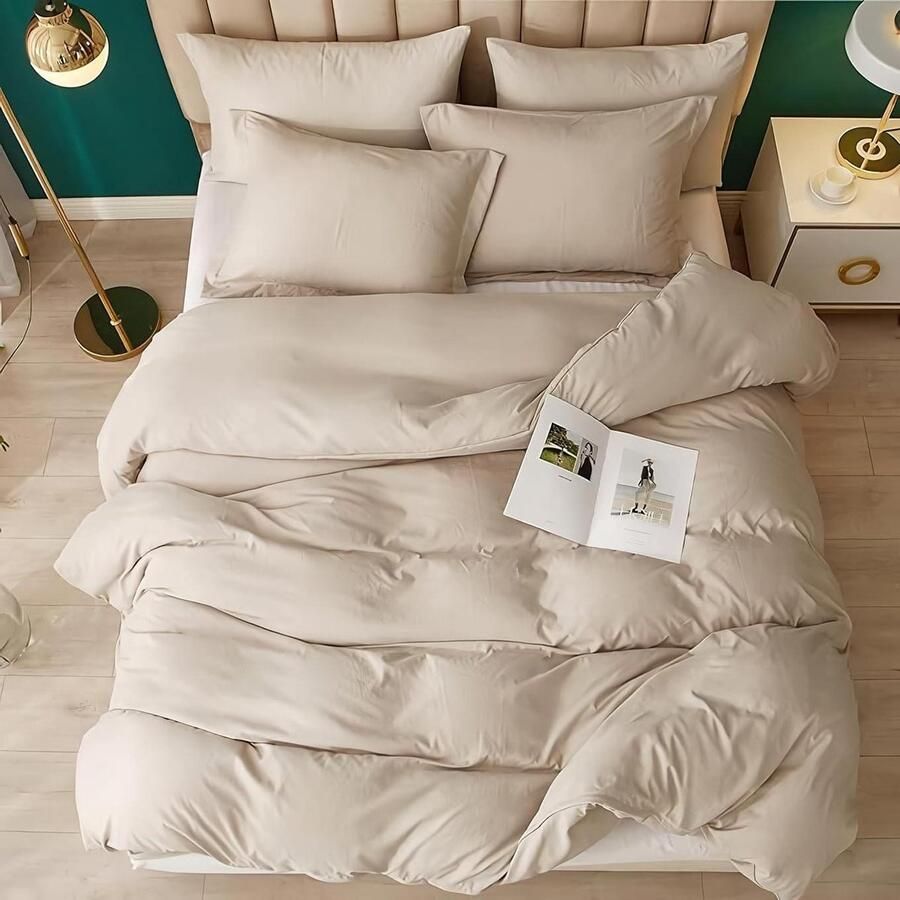 Dekbedovertrek 220 x 240 tweepersoonsbed 100% katoen kussenslopen 65 x 65 cm luxe knoopsluiting dekbedovertrek 240 x 220 katoenen