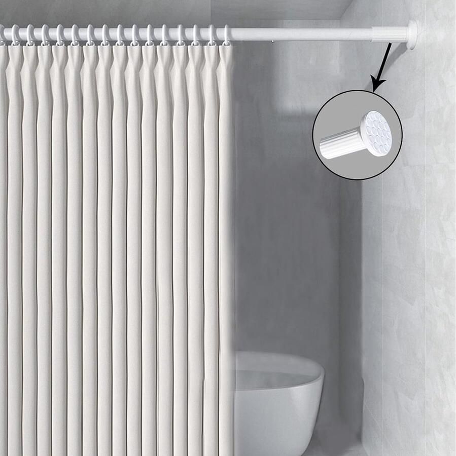 228 cm-277 cm lange spangordijnstang boren niet nodig uitschuifbare roestvrijstalen gordijnstang voor ramen en badkamers telescopische douchegordijnrail kamerscherm