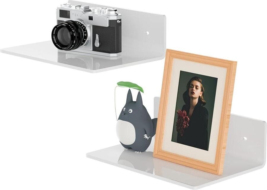 23 cm Zwevende Acryl Witte Wandplanken Voor alle ruimtes in huis!