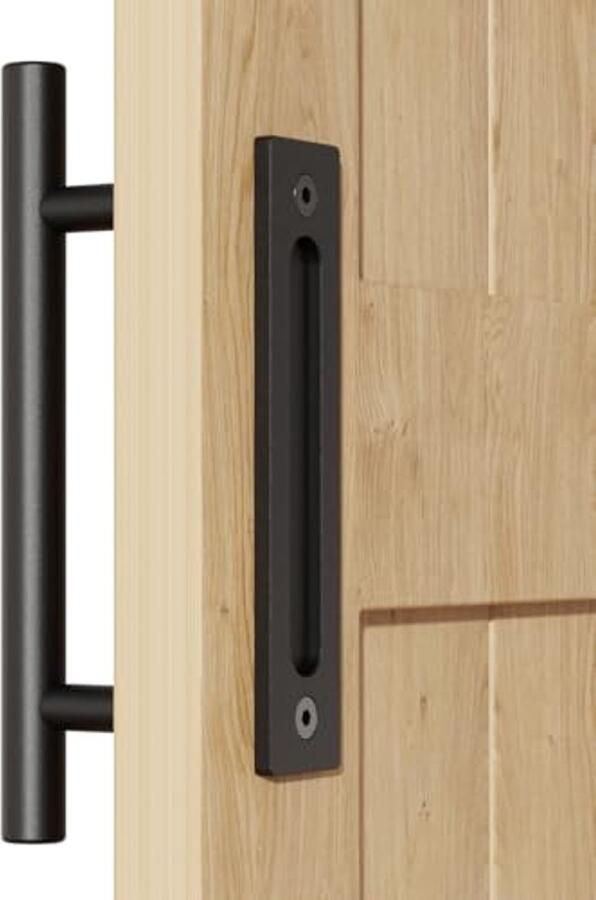 24 cm Zwarte Dubbelzijdige Schuifdeurgreep voor Houten Deuren en Kasten