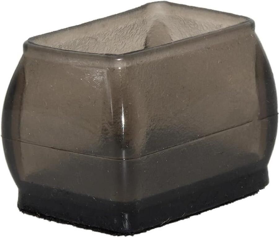 24 stuks beenbeschermers met vilten pads voor meubels voorkomt krassen op hardhouten vloer rechthoekig groot formaat zwart lengte 38 mm breedte 25 mm