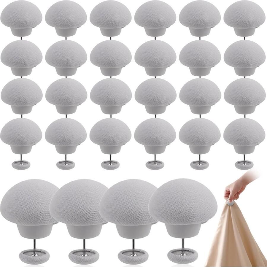 24 stuks dekbedovertrekclips dekbedovertrek clips dekbedovertrek klem dekbed pinnen met knoop dekbedovertrek clips paddenstoelbevestigingsclip quiltbevestigingsclips (grijs)