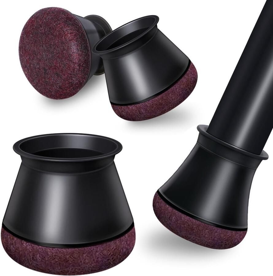 24 stuks grote stoelpootdoppen zwart beschermkappen voor stoelpoten met vilt viltglijders siliconen beschermkappen voor stoelpoten schuin slijtvaste stoelpootbeschermers diameter 30 1 40 mm