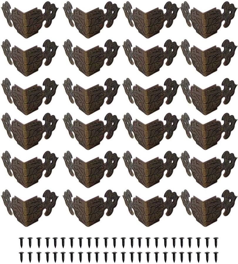 24 stuks meubelhoekbeschermers Antraciet voor hoekbescherming Geschikt voor sieradenkistjes kisten en meubels