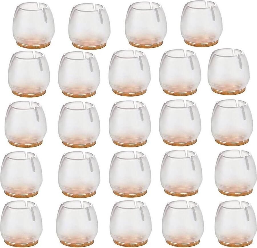 24 stuks siliconen stoelpoten sokken stoelpootdoppen voor tafels en stoelen voetbeschermers voor meubels