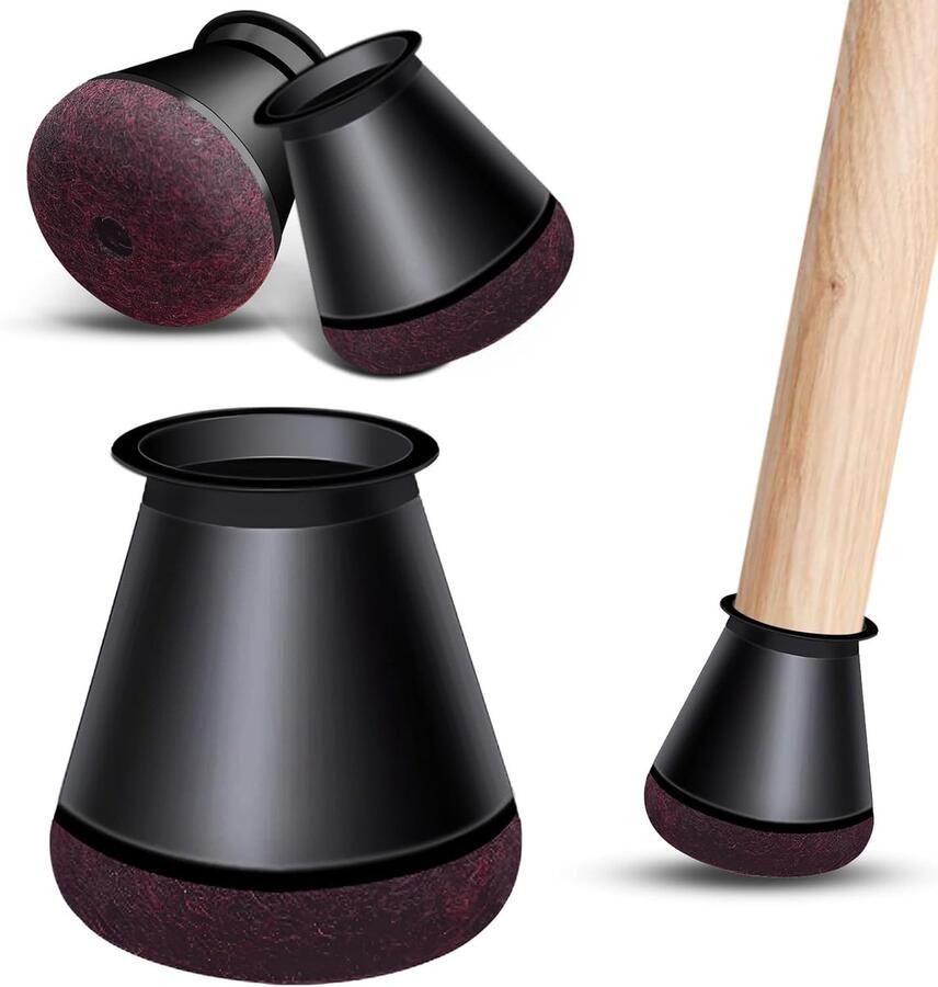 24 Stuks stoelpootbeschermers kleine zwarte siliconen stoel met gewikkeld Stoel been hoezen rubberen stoel been caps meubels voeten beschermers pads geen lawaai geen krassen(zwart )