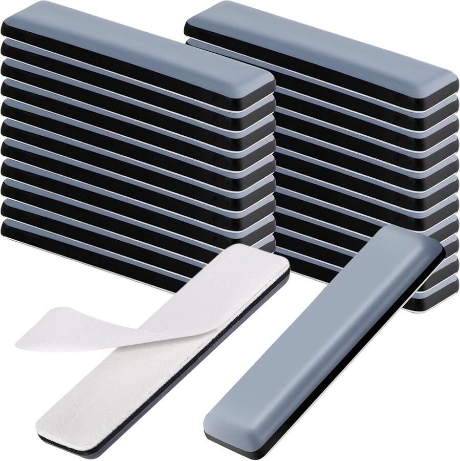 24 stuks Teflon meubelglijders zelfklevend 19 x 70 mm tapijtglijders bescherming voor parket tegels laminaat stil glijden krasbescherming voor stoelen bank zware meubels 24 stuks