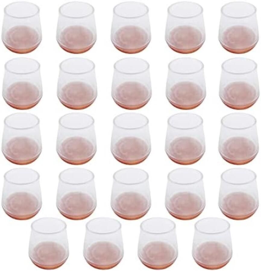 24 Stuks Transparante Meubelpootbeschermers Antislip en Geluiddempend