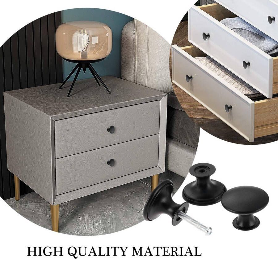 24 stuks vintage kastknoppen chique ladeknoppen antieke keukenkasthandgrepen 30 mm ronde meubeldeurknoppen zwart