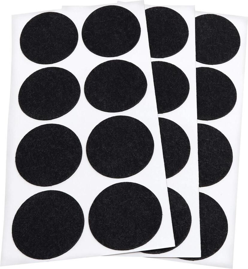 24 x Viltglijders Zwart Ø 50 mm FP-15-SA-BL-50-8-3