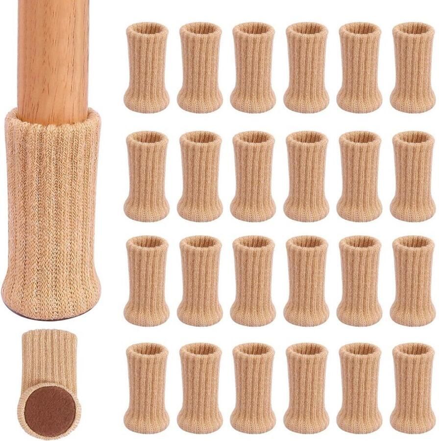 24x Stoelpootdoppen Rutschvaste Möbelkappen 2 5-5 cm Diameter Voor Houten Vloeren & Kantoorstoelen