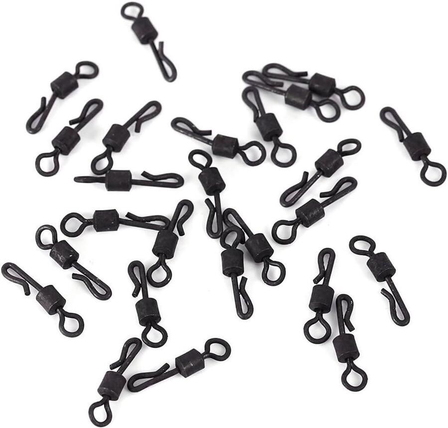 25-delige visuitrusting accessoires voor het vissen op karpers: buiten zeer sterke voedingsclips klikwervel en wervels