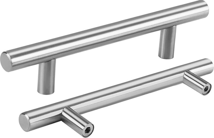 25 stuks handgrepen voor keukenkasten kastgrepen 96 mm gatafstand keukengrepen geborsteld roestvrij staal meubelgrepen roestvrij staal kastgrepen zilverkleurig
