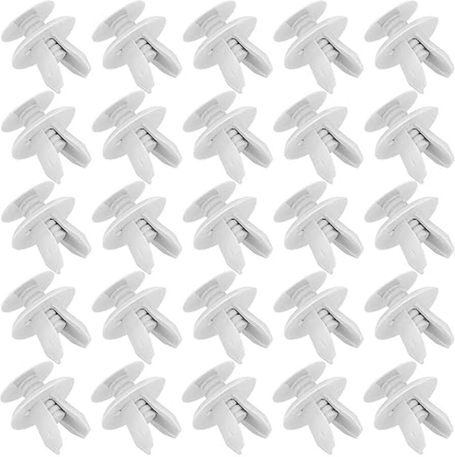 25 Stuks Klemmen voor Autodeurbekleding Kunststof Bevestigingsclips voor Binnenbekleding Grijs