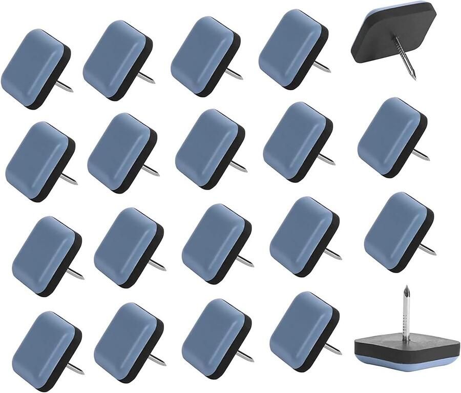 25 Teflon Meubelglijders Zelfklevend met Nagel voor Tegels & Houten Vloeren