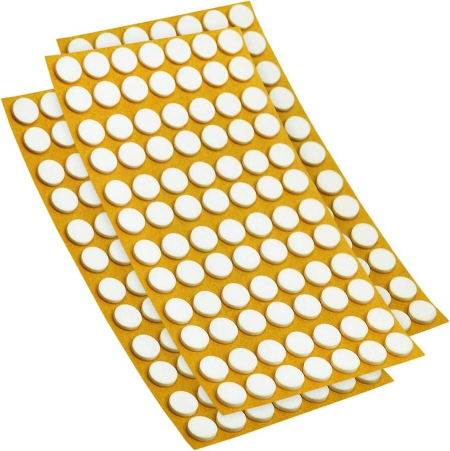 252 x anti-slip pads van EPDM wit Ø 12 mm 25 stuks voor meubels trappen en meer