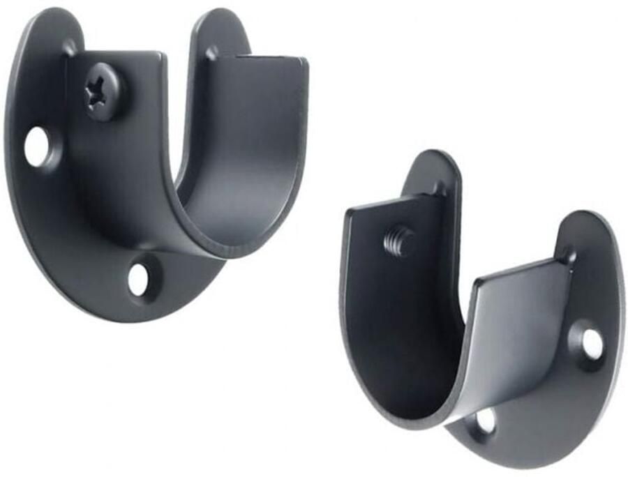 28 mm 2 stuks gordijnroedehouder U-vormige houders Kaststanghouder Kaststanguiteinde voor gordijnen of kledingkasten