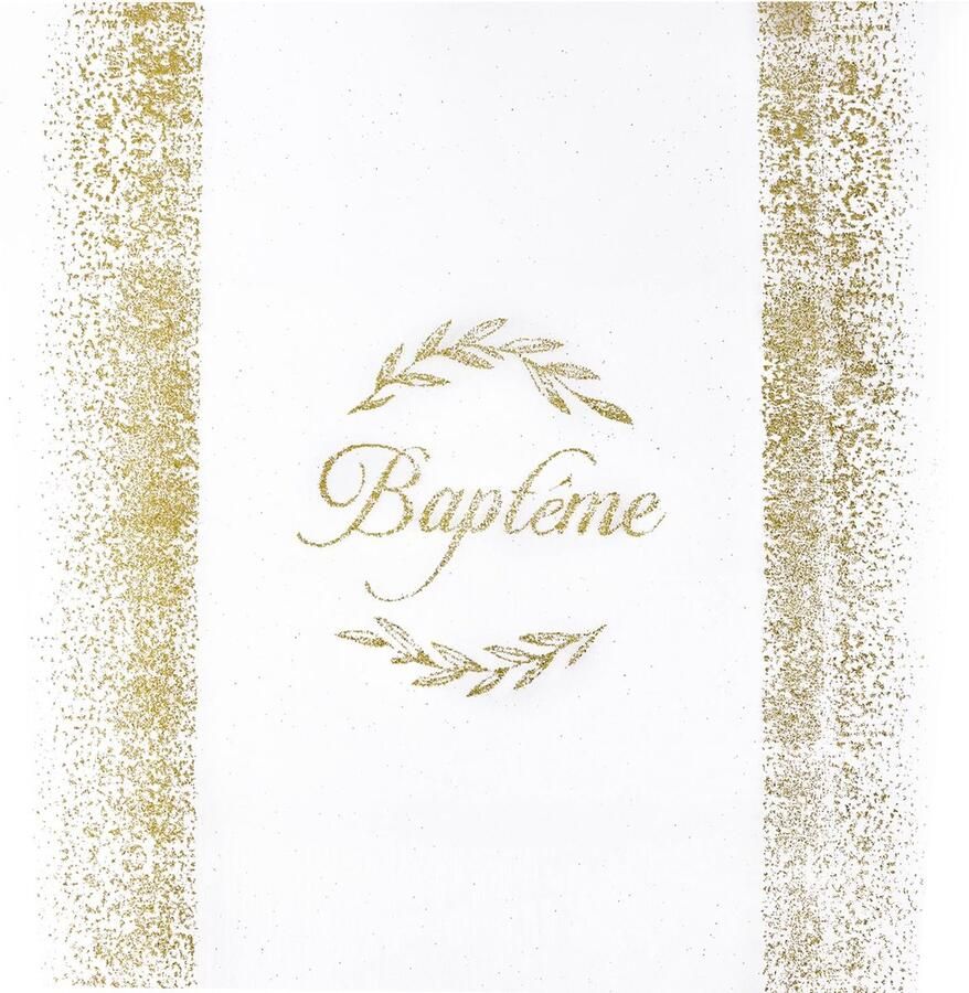 29cm x 10m Baptême Table Runner Glitter Gold Tulle Fabric Table Runner for Christening