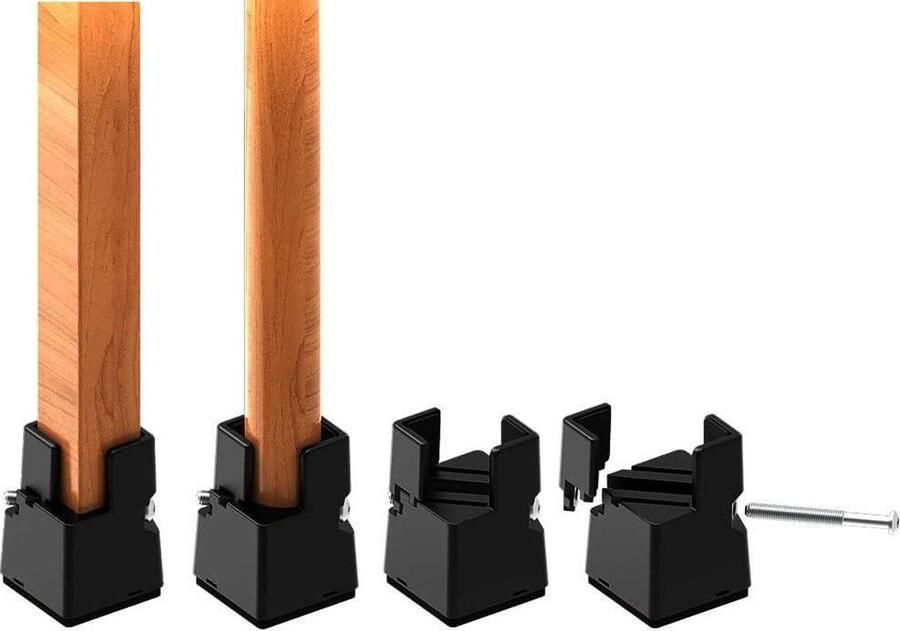 2inch Bedverhogers Verstelbare Schroefklem 5cm Meubelverhogers Voetdikte van Het Bed 0-15inch Robuuste Bedverhoger furniture risers